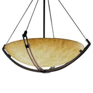 Clouds Bowl Suspension with Crossbar-Small by Justice Design Group - Starlight Lighting USA and Canada